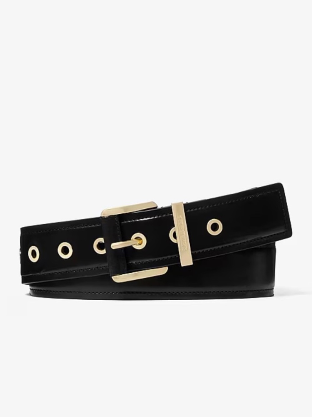 New Michael Kors Black Leather Belt
